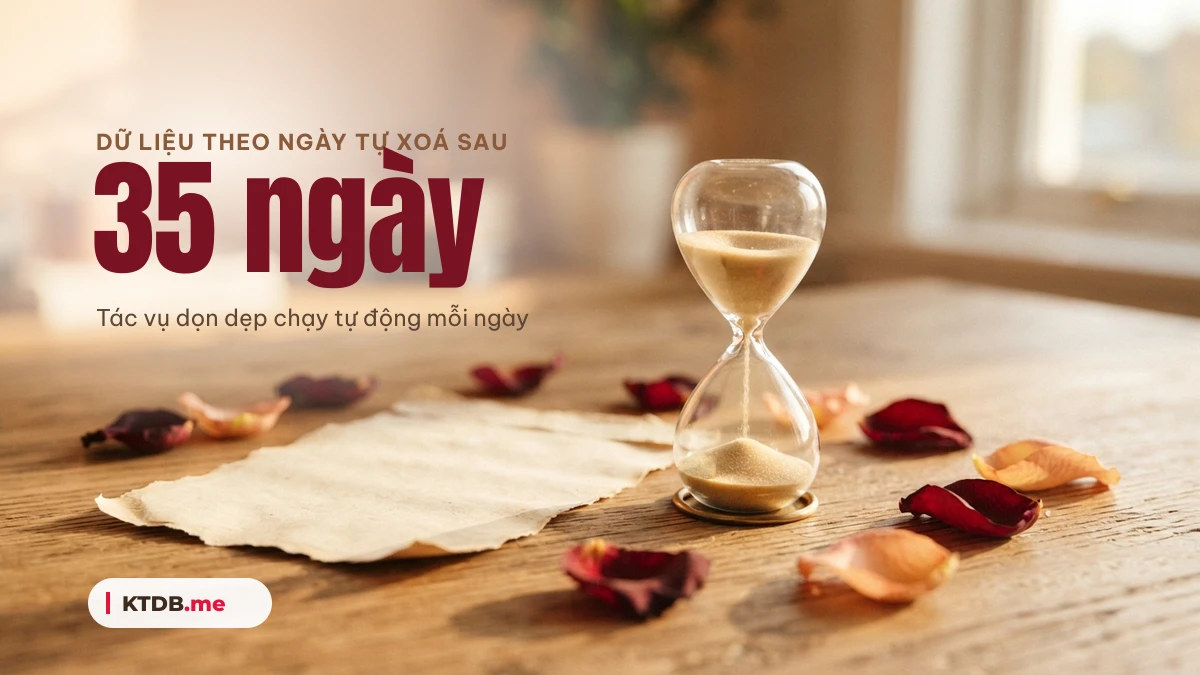 Dữ liệu theo ngày của KTDB.me tự xoá sau 35 ngày