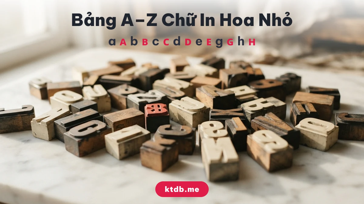 Bảng chữ cái A-Z kí tự đặc biệt chữ in hoa nhỏ small caps