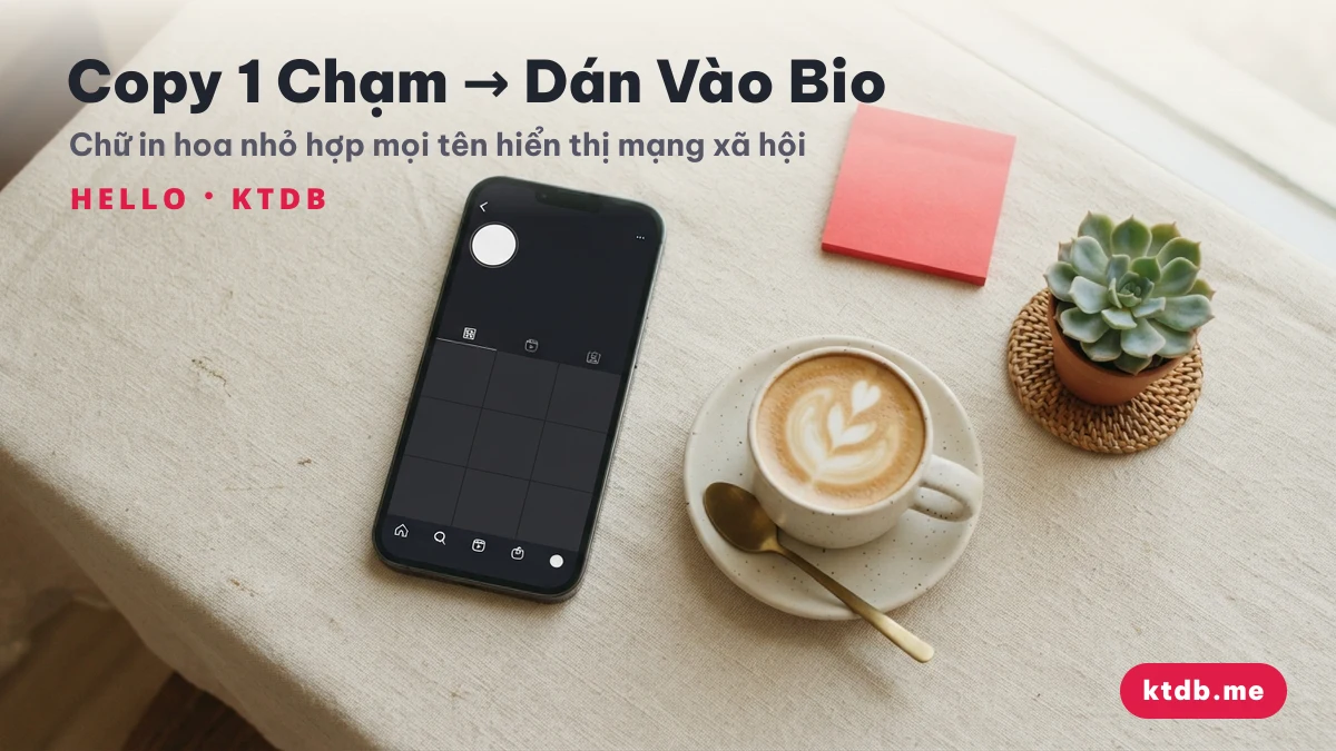 Copy chữ in hoa nhỏ dán vào bio TikTok Facebook Instagram Zalo