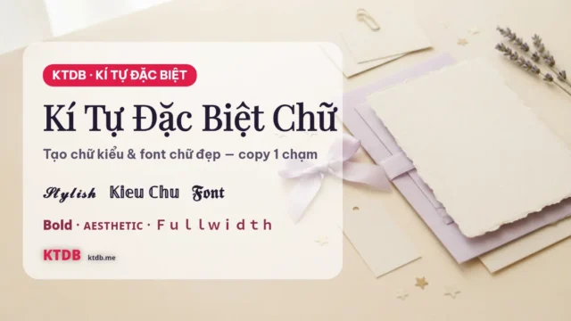 Kí Tự Đặc Biệt Chữ ❤️ Tạo Chữ Kiểu & Font Chữ Đẹp Copy 2026