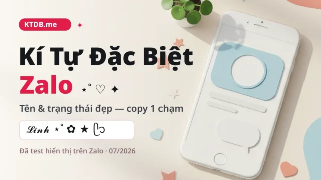 Kí Tự Đặc Biệt Zalo – Trang Trí Tên & Trạng Thái Đẹp 2026