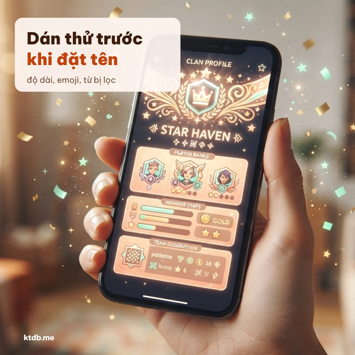 Đặt tên quân đoàn FF: dán thử tên trước khi xác nhận trên điện thoại