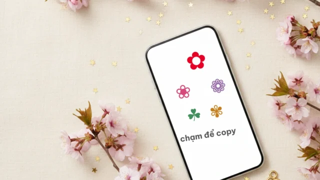 150+ Kí Tự Bông Hoa ✿ Hoa Anh Đào, Cỏ Ba Lá, Cánh Bướm