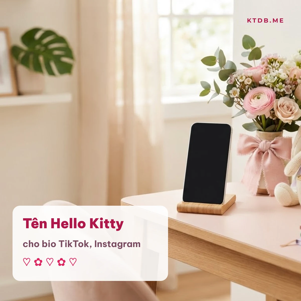 Tên Hello Kitty kí tự đặc biệt cho bio TikTok và Instagram
