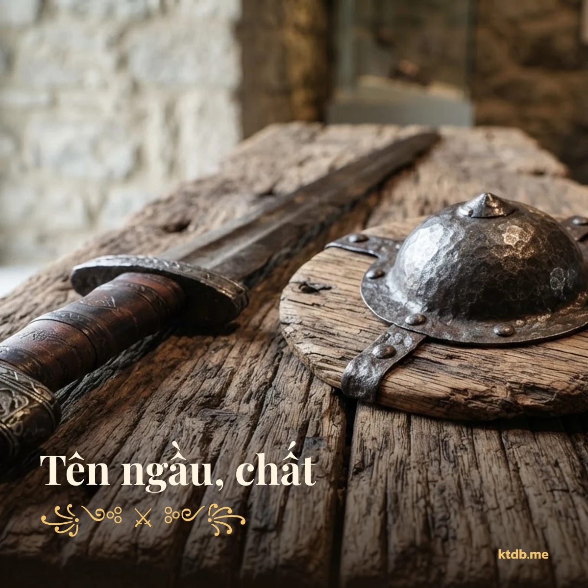 Tên Liên Quân ngầu, chất với khung ꧁༺ ⚔ ༻꧂ bên thanh kiếm và khiên